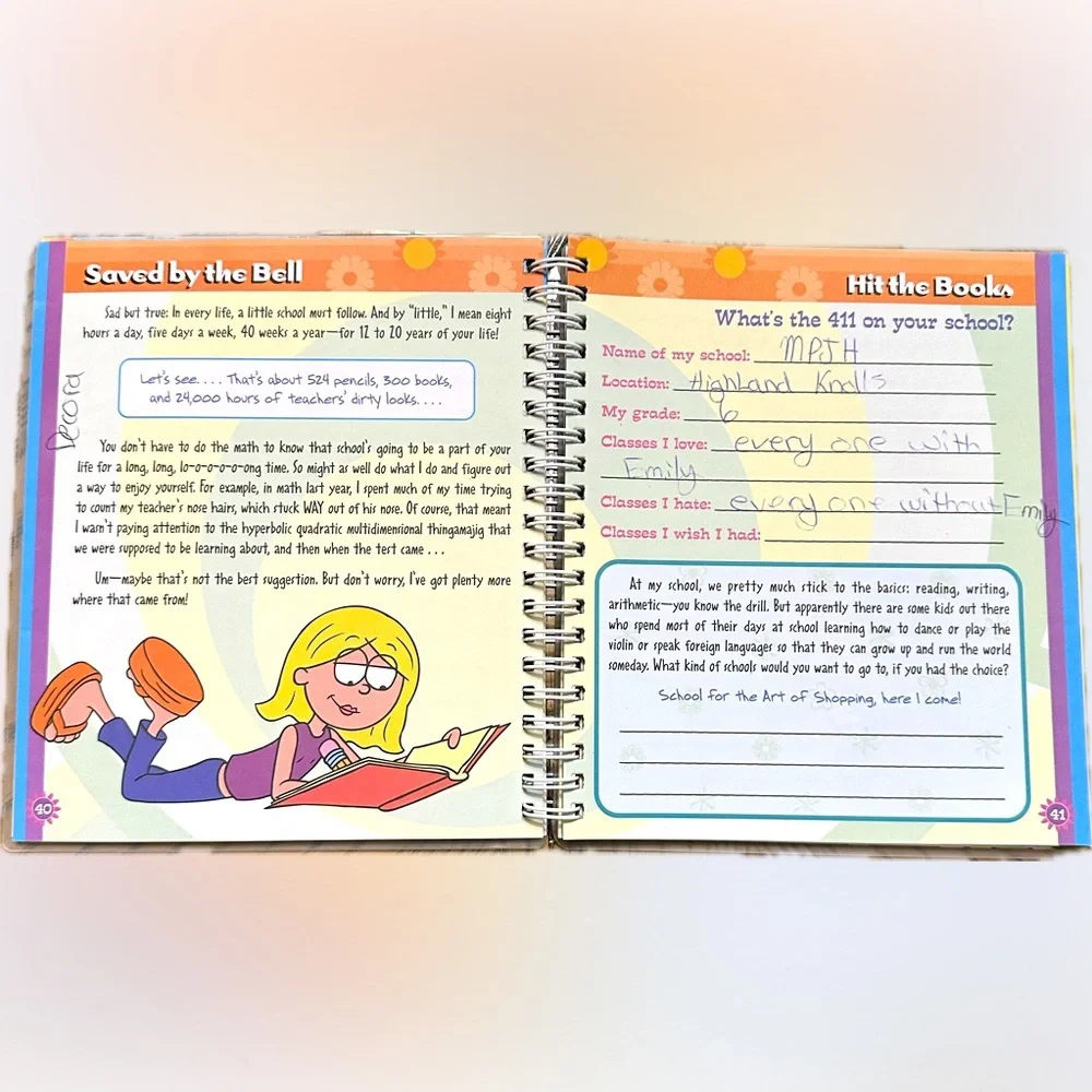 VTG 2004 DISNEY LIZZIE MCGUIRE LIFE ACCORDING TO LIZZIE JOURNAL NOTEBOOK STRIPED
